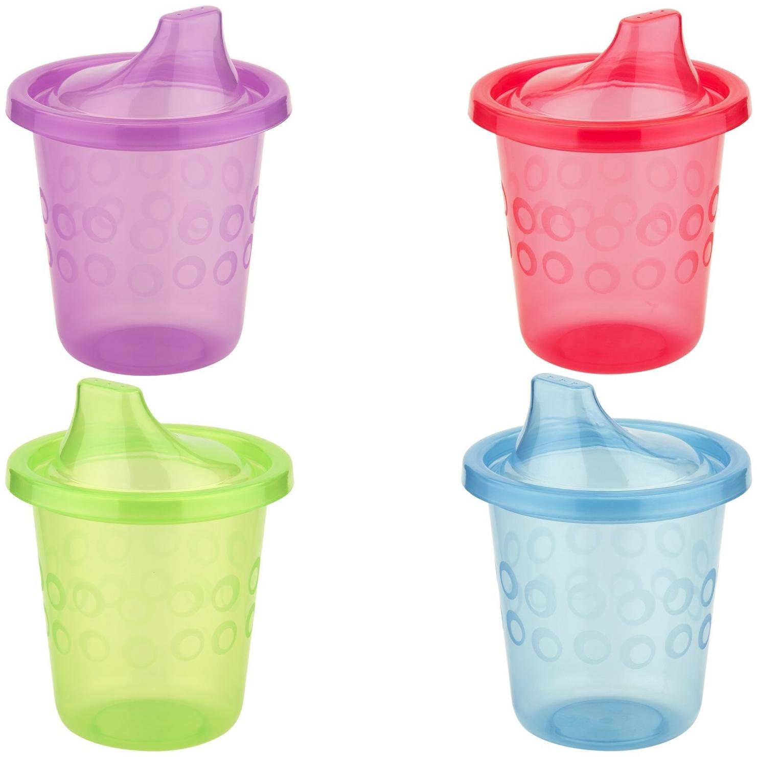 Поильник с твёрдым носиком, 210 мл, от 4 мес., цвета МИКС