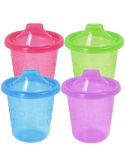 Поильник с твёрдым носиком, 210 мл, от 4 мес., цвета МИКС
