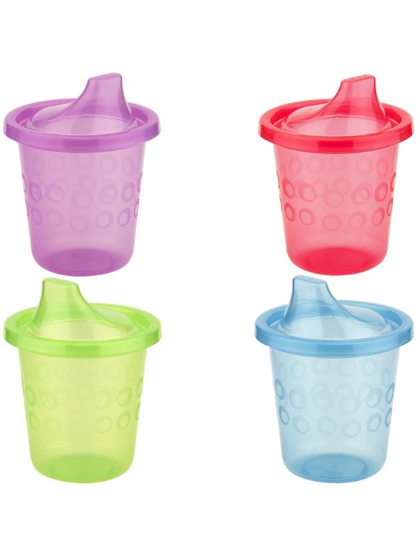 Поильник с твёрдым носиком, 210 мл, от 4 мес., цвета МИКС