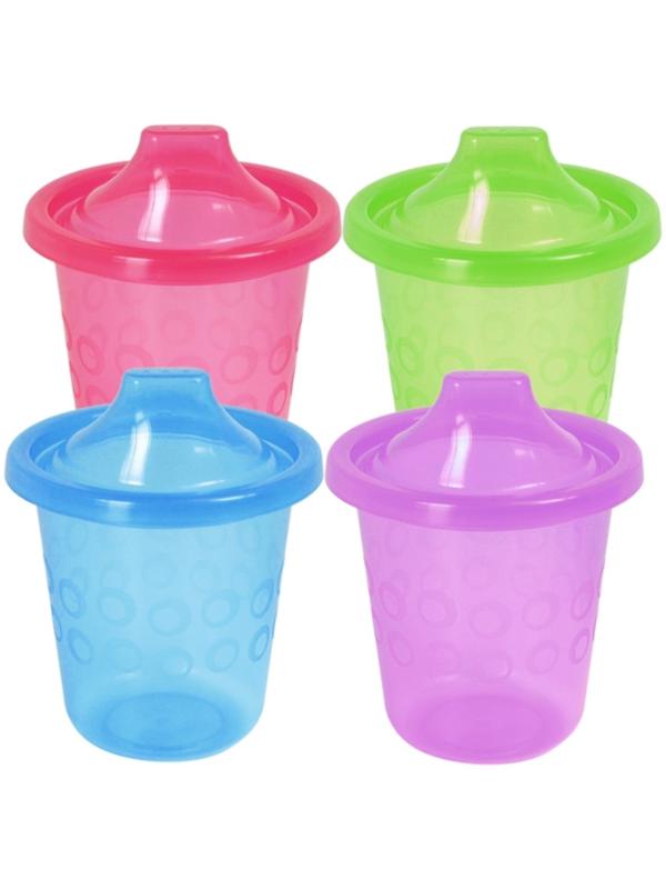 Поильник с твёрдым носиком, 210 мл, от 4 мес., цвета МИКС