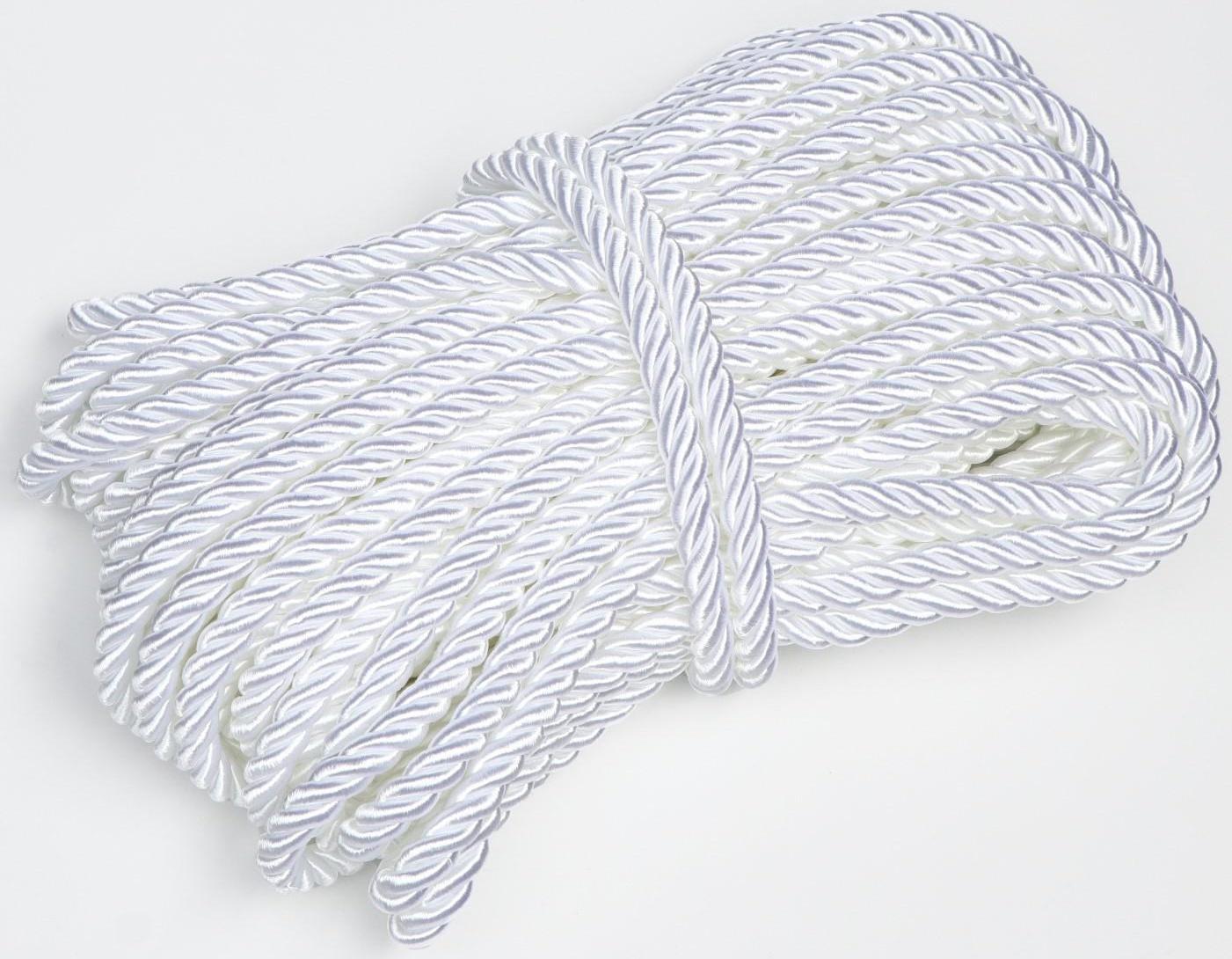 Шнур витой декоративный 12 мм без тесьмы №0.0, 25 м