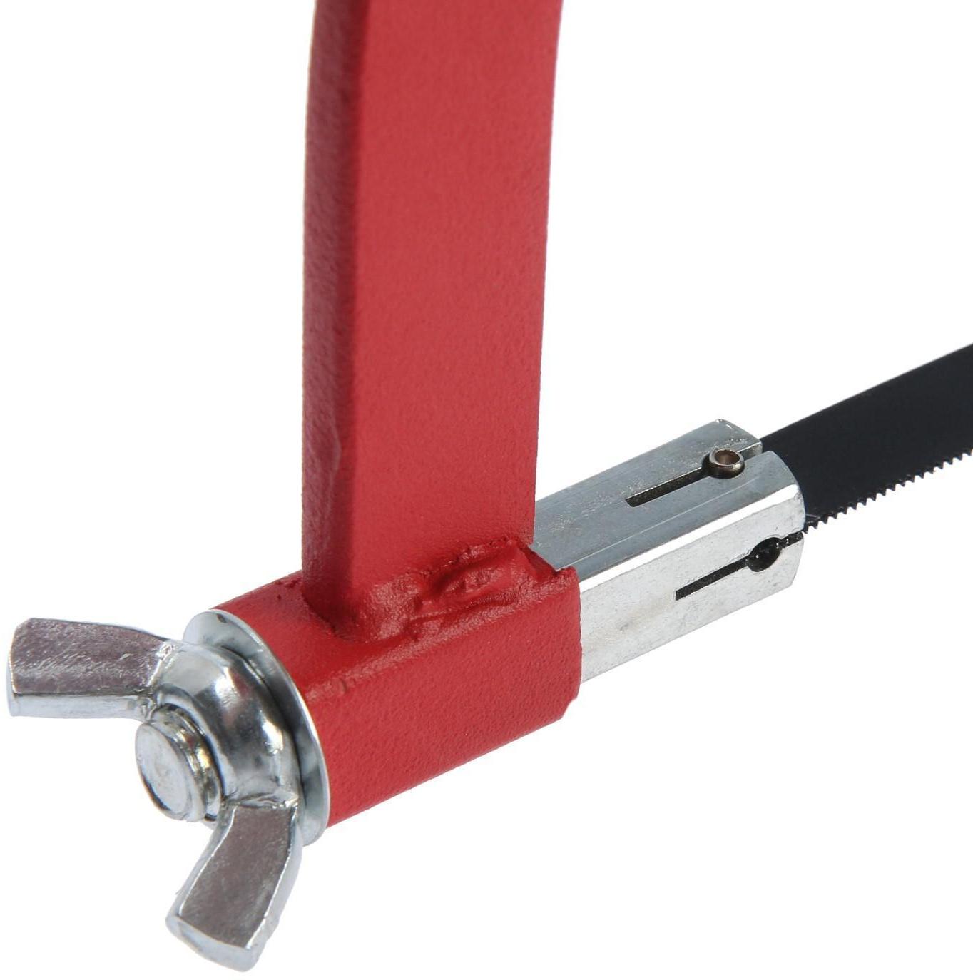 Ножовка по металлу ТУНДРА, деревянная ручка, два угла установки полотна, 300 мм