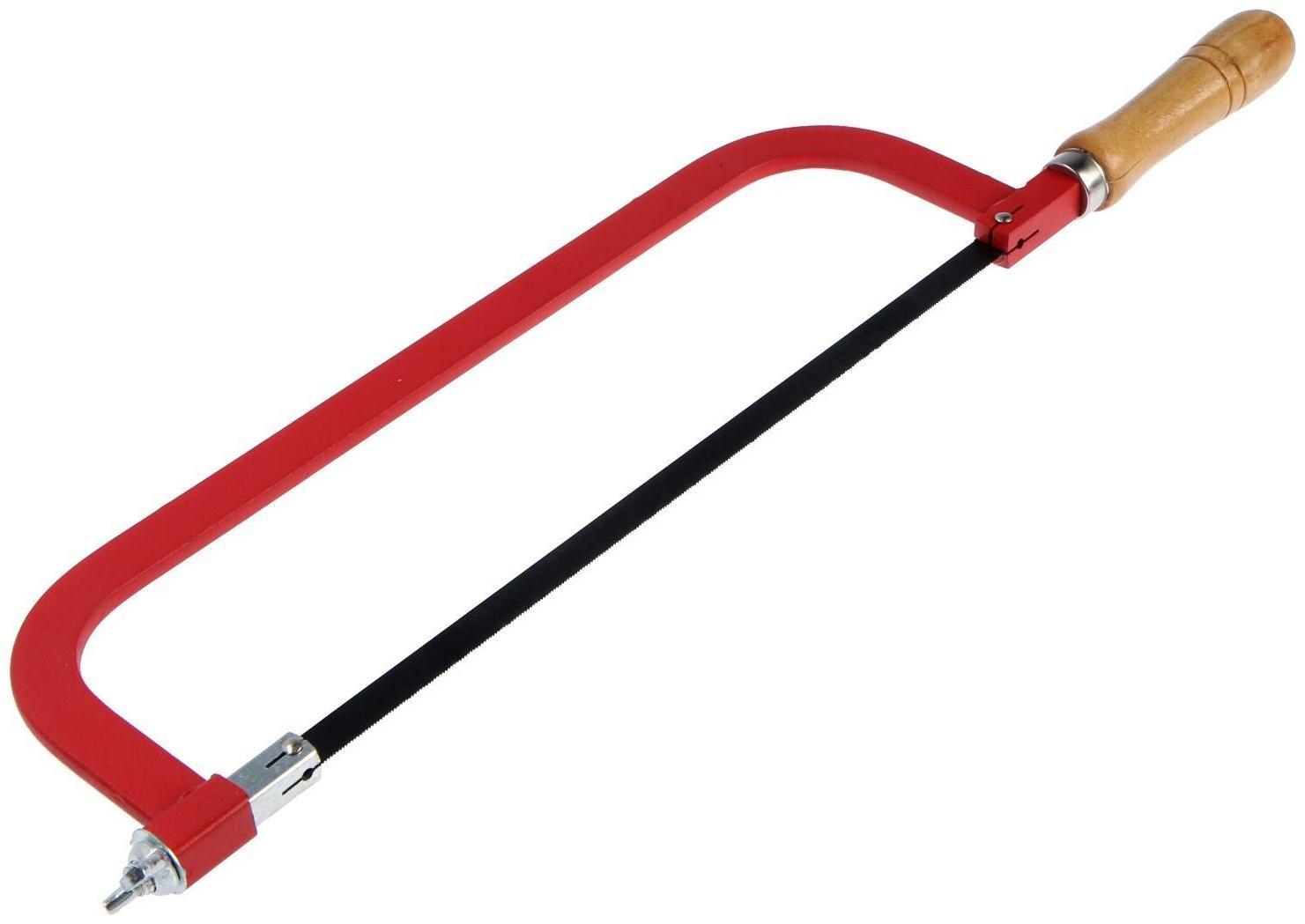 Ножовка по металлу ТУНДРА, деревянная ручка, два угла установки полотна, 300 мм