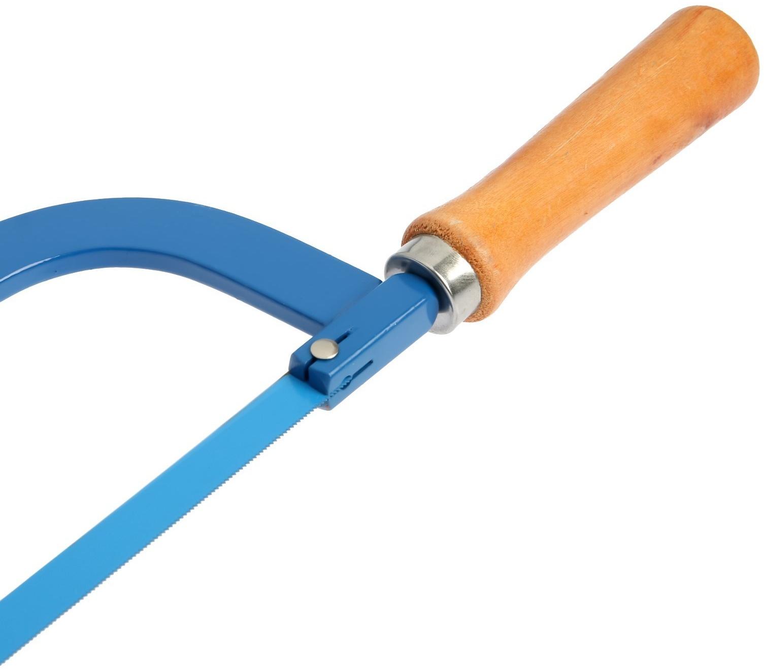 Ножовка по металлу ТУНДРА, деревянная ручка, два угла установки полотна, 300 мм