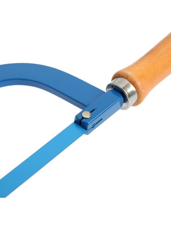 Ножовка по металлу ТУНДРА, деревянная ручка, два угла установки полотна, 300 мм