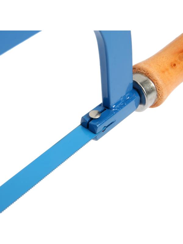 Ножовка по металлу ТУНДРА, деревянная ручка, два угла установки полотна, 300 мм