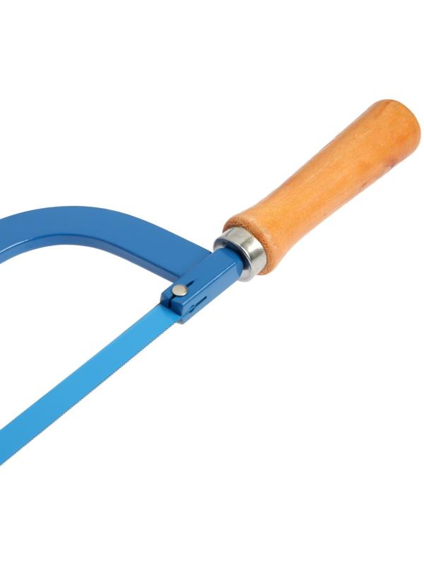 Ножовка по металлу ТУНДРА, деревянная ручка, два угла установки полотна, 300 мм