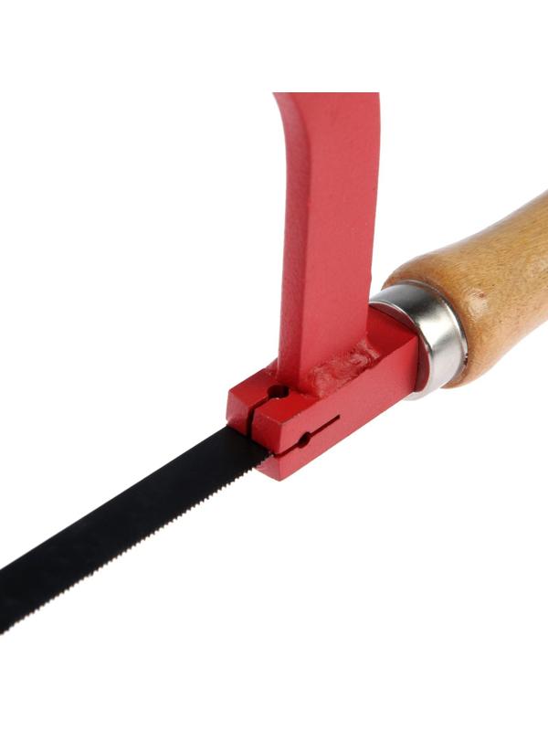 Ножовка по металлу ТУНДРА, деревянная ручка, два угла установки полотна, 300 мм