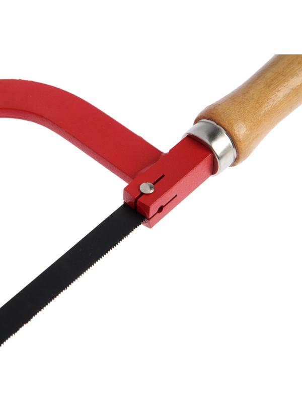 Ножовка по металлу ТУНДРА, деревянная ручка, два угла установки полотна, 300 мм