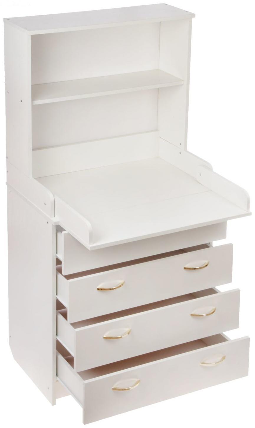 Комод детский с пеленальным столиком «КР 80 К/4 ЛДСП», полка, 4 выдвижных ящика, цвет белый