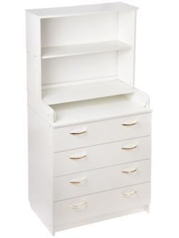 Комод детский с пеленальным столиком «КР 80 К/4 ЛДСП», полка, 4 выдвижных ящика, цвет белый