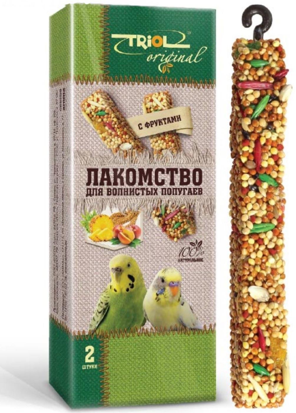 Лакомство Triol Original для волнистых попугаев, фрукты, 55 г