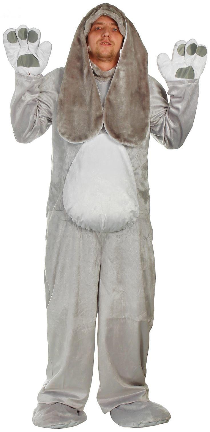 Карнавальный костюм «Заяц», взрослый, комбинезон, шапка, р. 50-52, рост 180 см