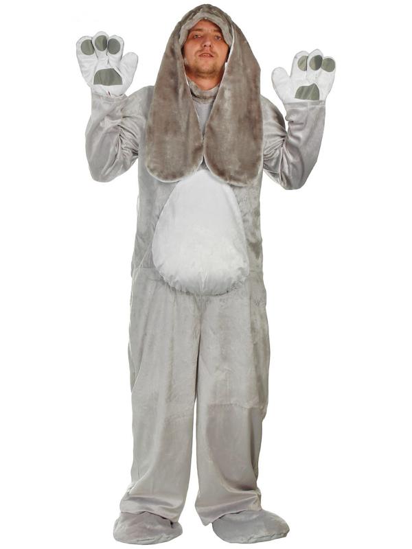 Карнавальный костюм «Заяц», взрослый, комбинезон, шапка, р. 50-52, рост 180 см