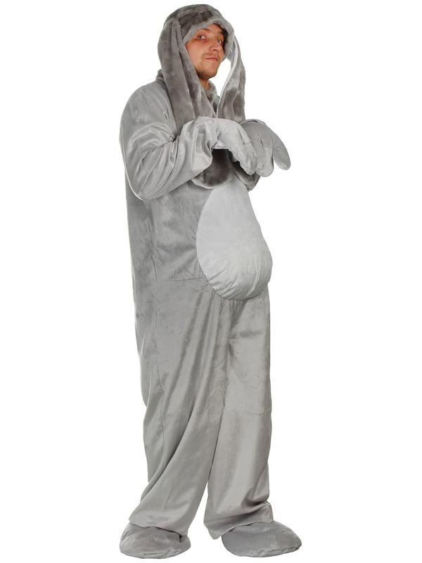 Карнавальный костюм «Заяц», взрослый, комбинезон, шапка, р. 50-52, рост 180 см