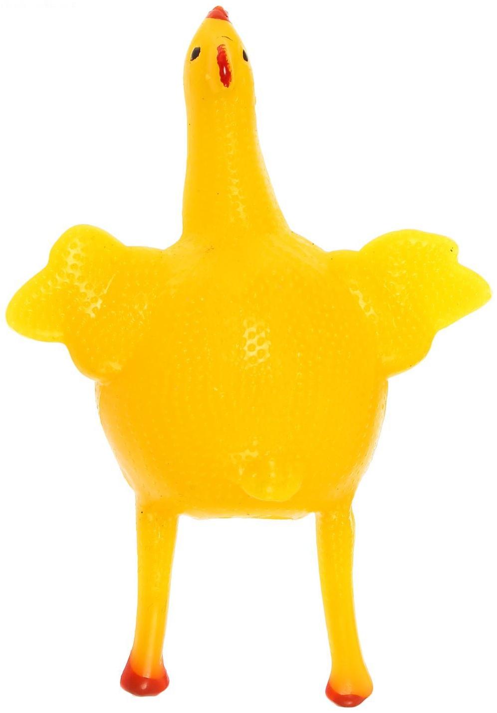 Мялка «Курица», с водой, с яйцом, цвет жёлтый