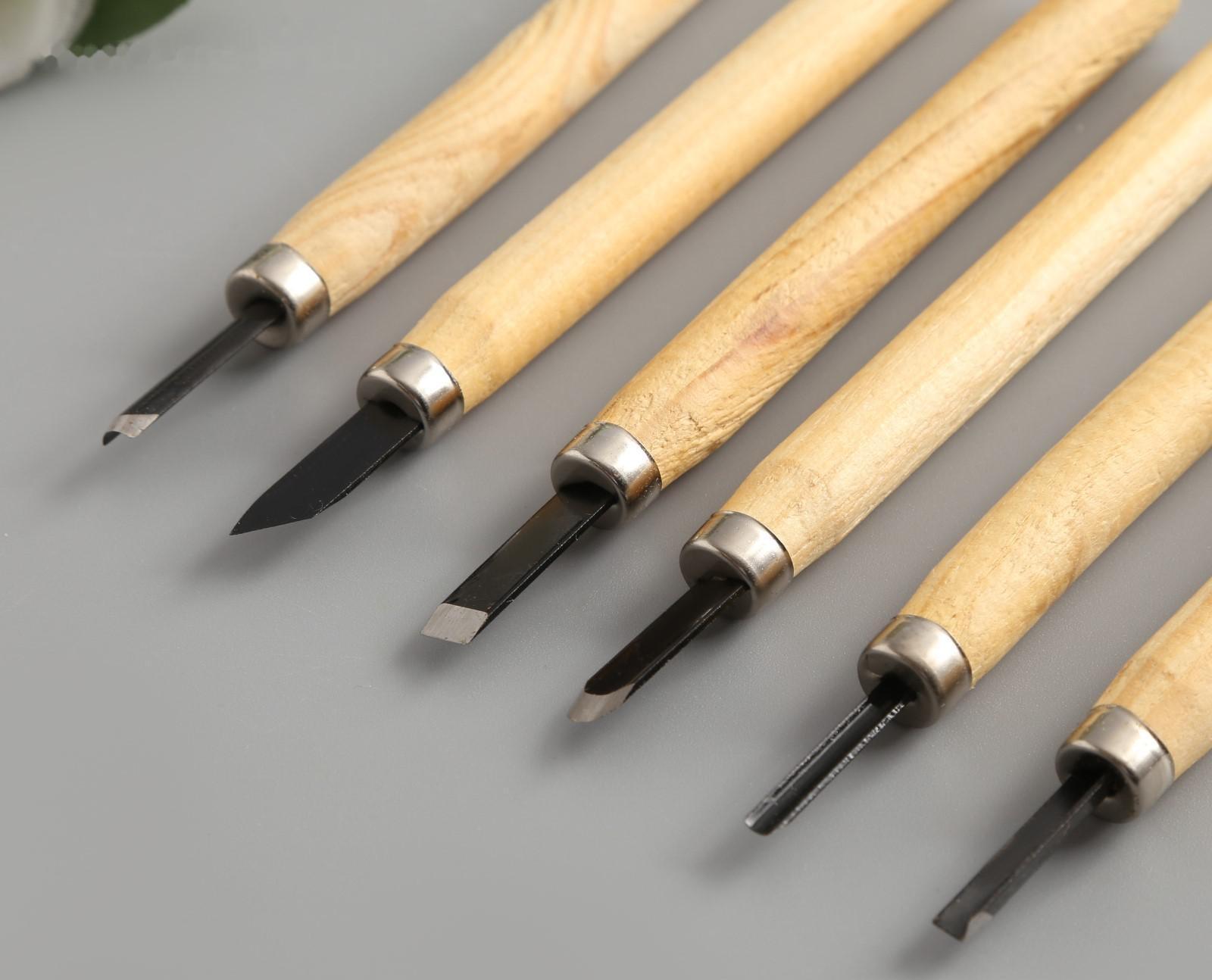 Набор ножей с деревянной ручкой 6 шт 20,5х10 см