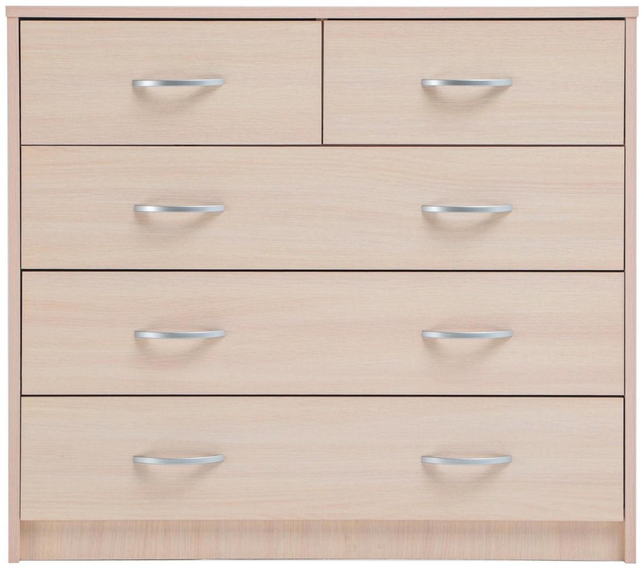 Комод 5 ящиков, 900х480х800, Венге светлый