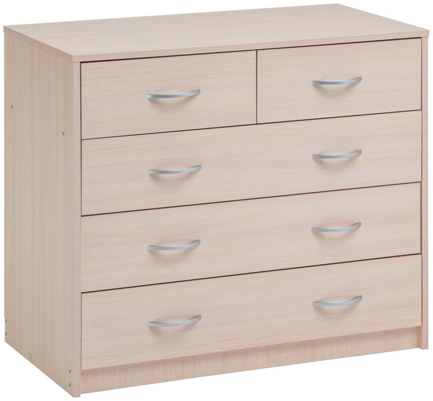 Комод 5 ящиков, 900х480х800, Венге светлый