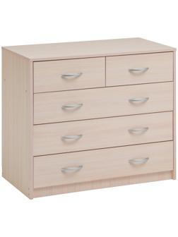 Комод 5 ящиков, 900х480х800, Венге светлый