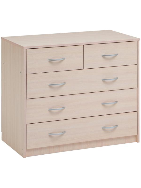 Комод 5 ящиков, 900х480х800, Венге светлый