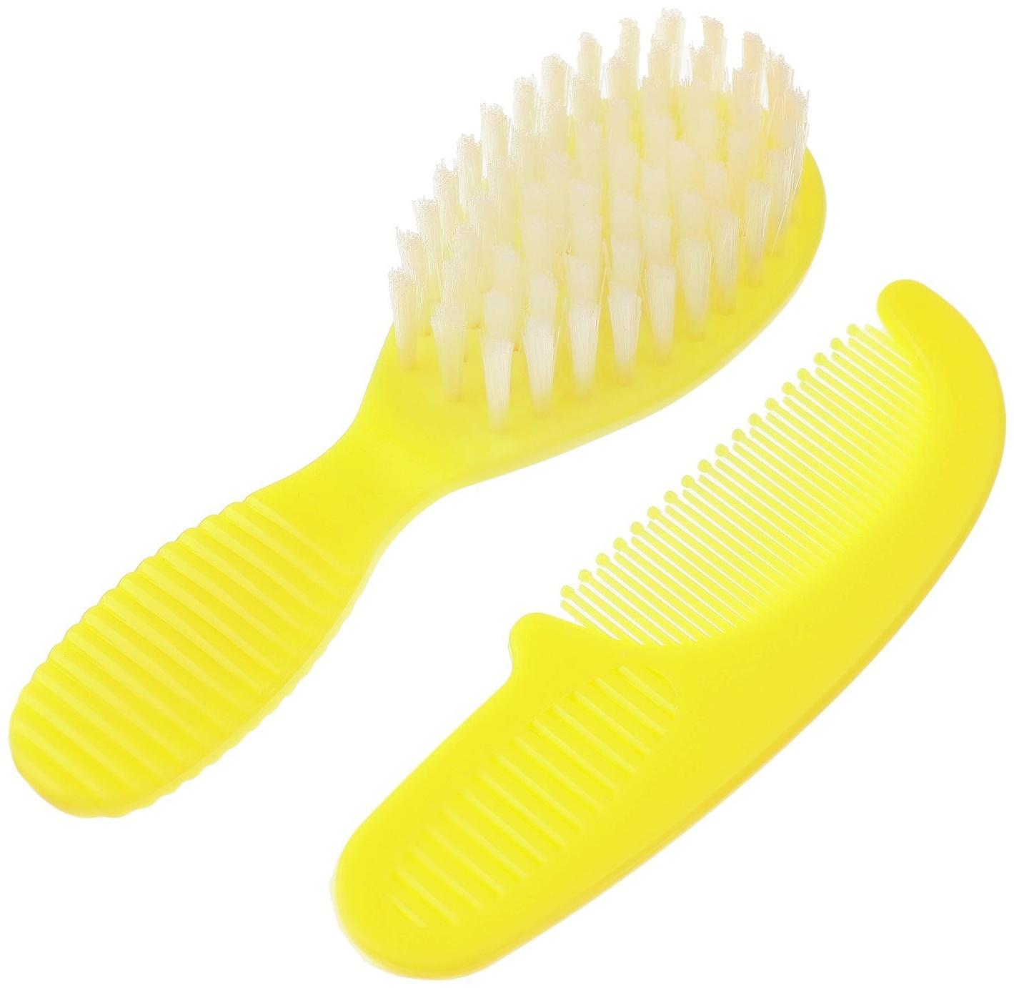 Расчёска детская + массажная щётка для волос, от 0 мес., цвет МИКС