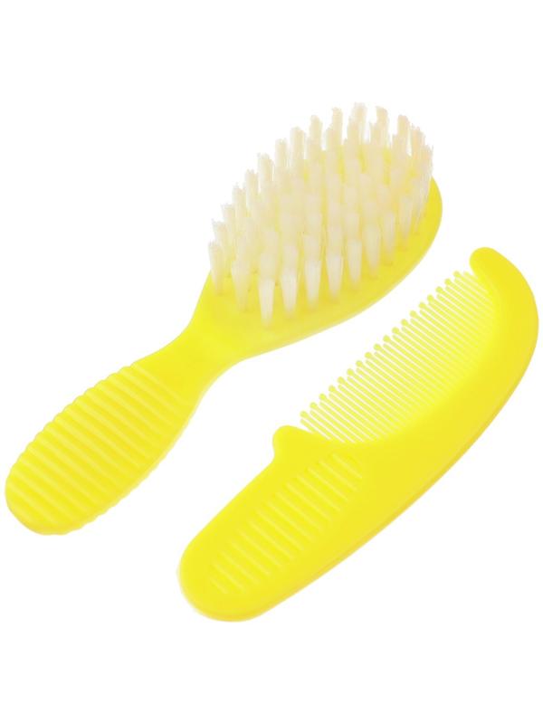 Расчёска детская + массажная щётка для волос, от 0 мес., цвет МИКС