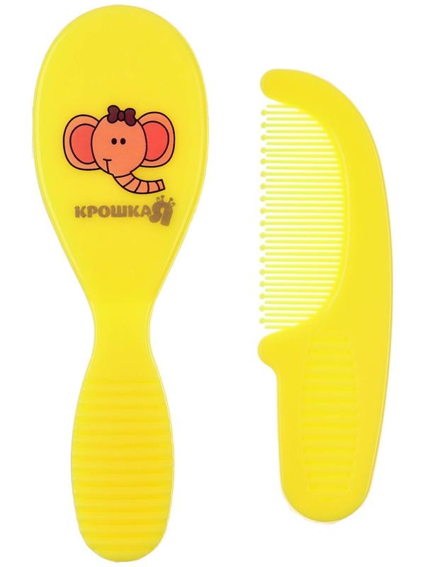 Расчёска детская + массажная щётка для волос, от 0 мес., цвет МИКС