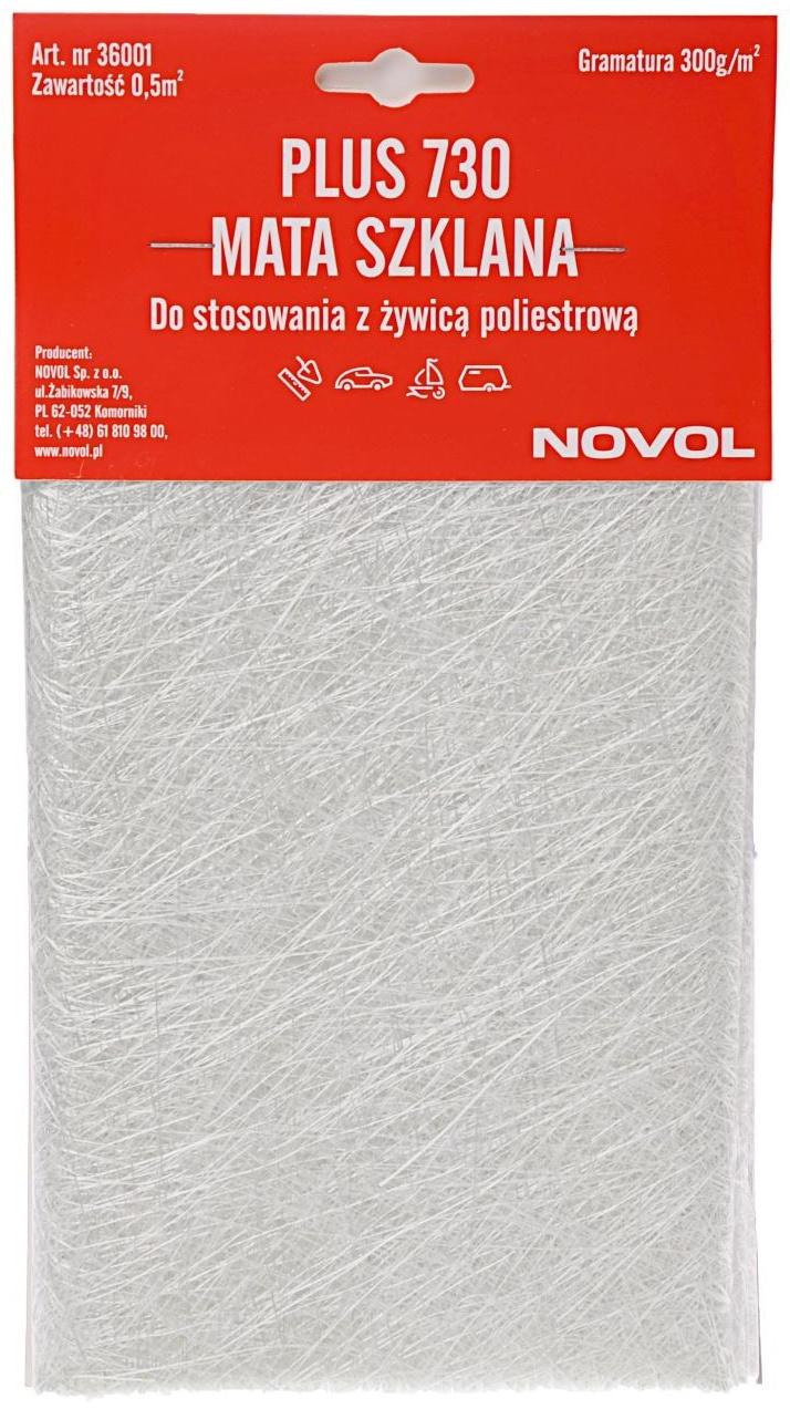 Стекломат NOVOL PLUS 730, плотность 300 г/м2, 0,5 м2 36001