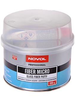 Шпатлёвка со стекловолокном Novol FIBER MICRO 500 г + отвердитель 1231