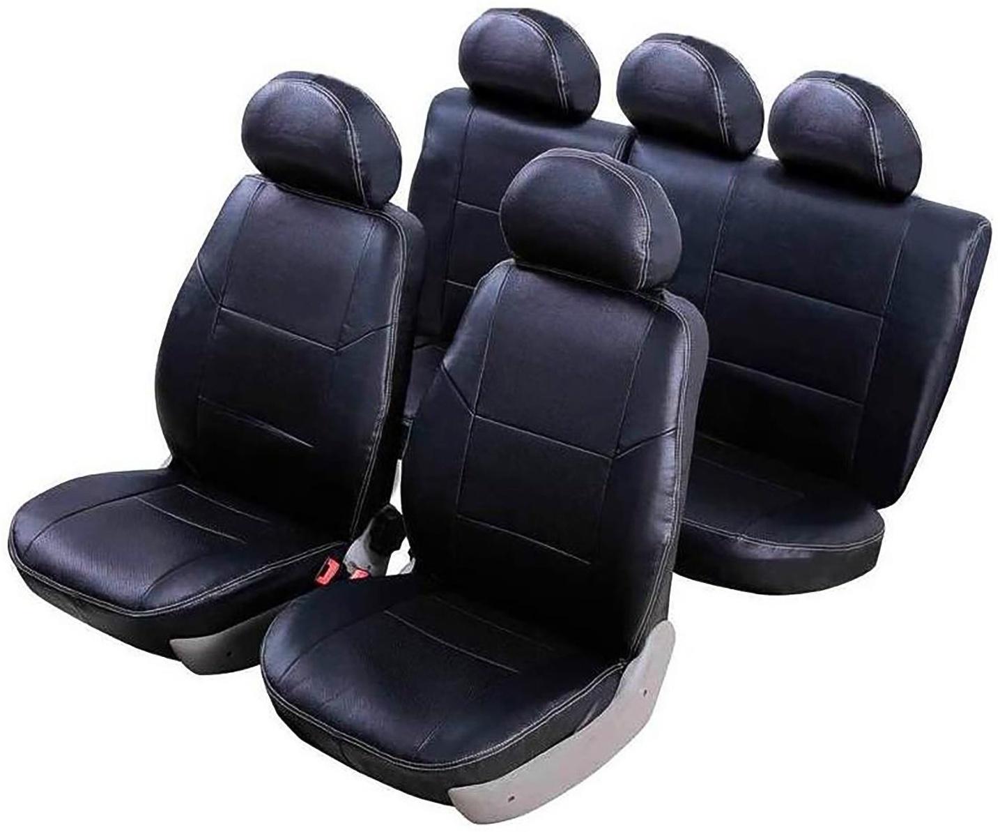 Чехлы модельные Senator Atlant экокожа Renault Sandero 2009-2014 чёрный, задний ряд раздельный