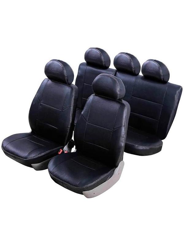 Чехлы модельные Senator Atlant экокожа Renault Sandero 2009-2014 чёрный, задний ряд раздельный