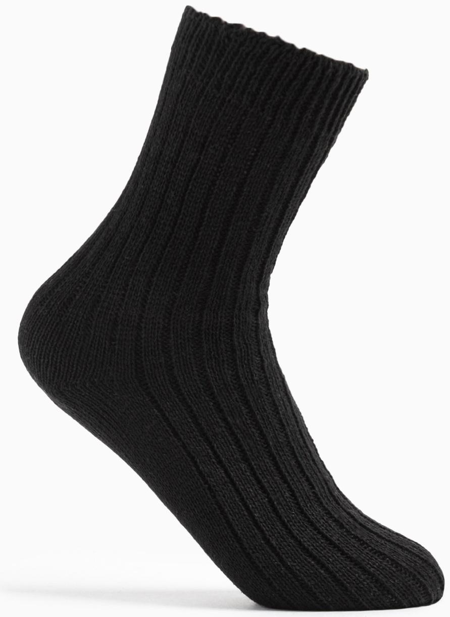 Носки мужские тёплые, цвет чёрный, размер 29