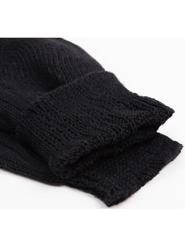 Носки мужские тёплые, цвет чёрный, размер 29