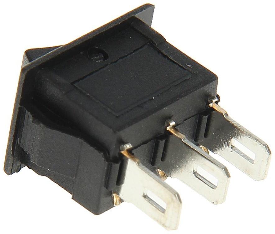 Выключатель клавишный REXANT RWB-102, 250 В, 3А (3с), ON-ON, Micro, черный