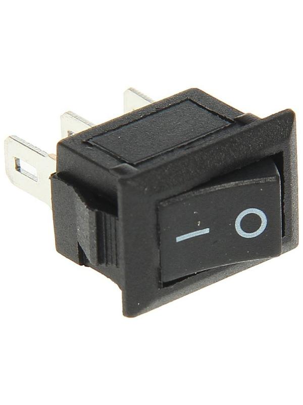 Выключатель клавишный REXANT RWB-102, 250 В, 3А (3с), ON-ON, Micro, черный