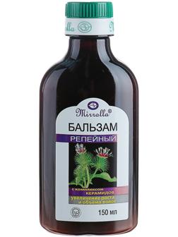 Бальзам Mirrolla Репейный с комплексом керамидов для увеличения объема волос,150мл