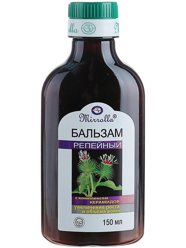 Бальзам Mirrolla Репейный с комплексом керамидов для увеличения объема волос,150мл