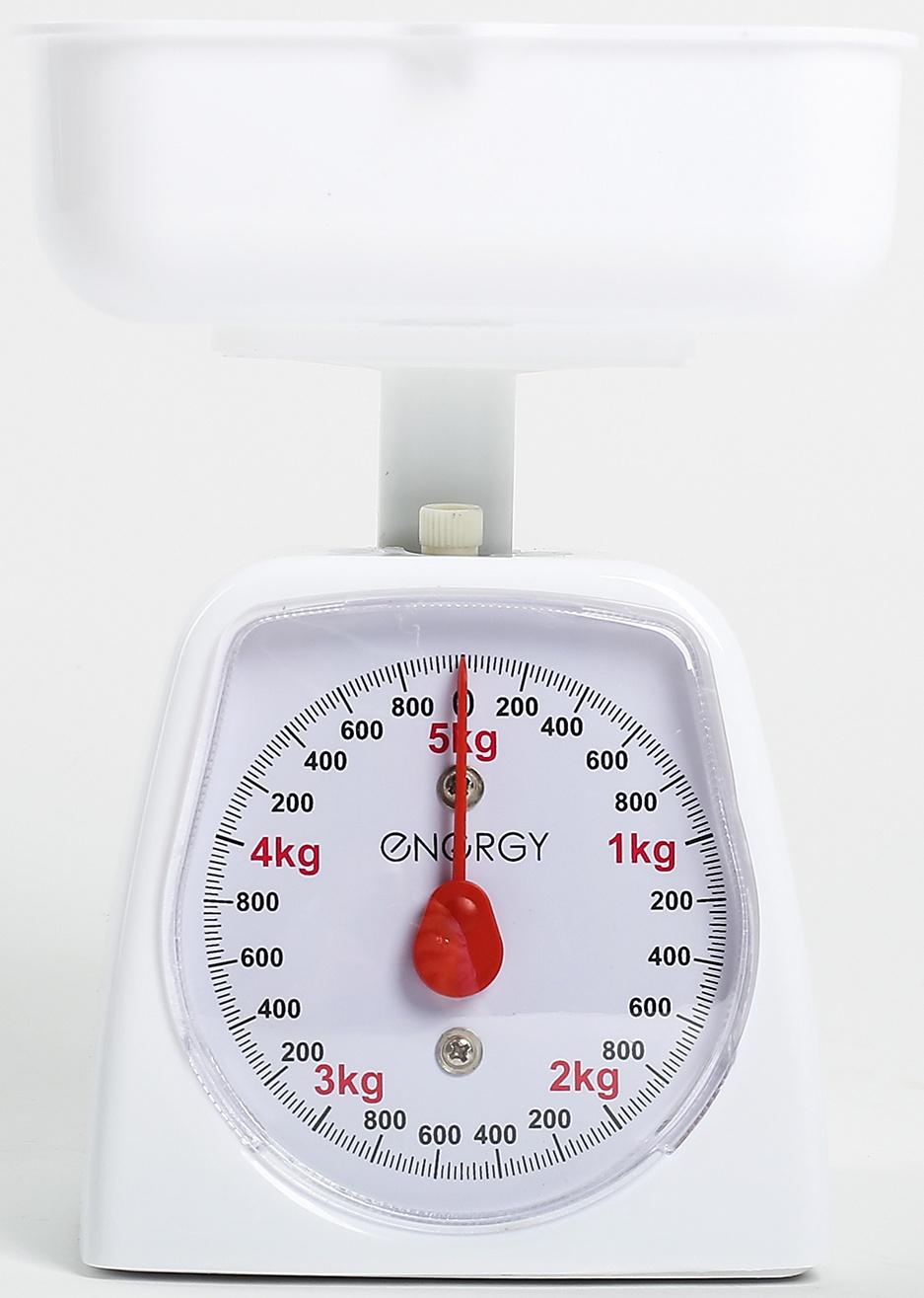 Весы кухонные ENERGY EN-406МК, механические, до 5 кг, белые