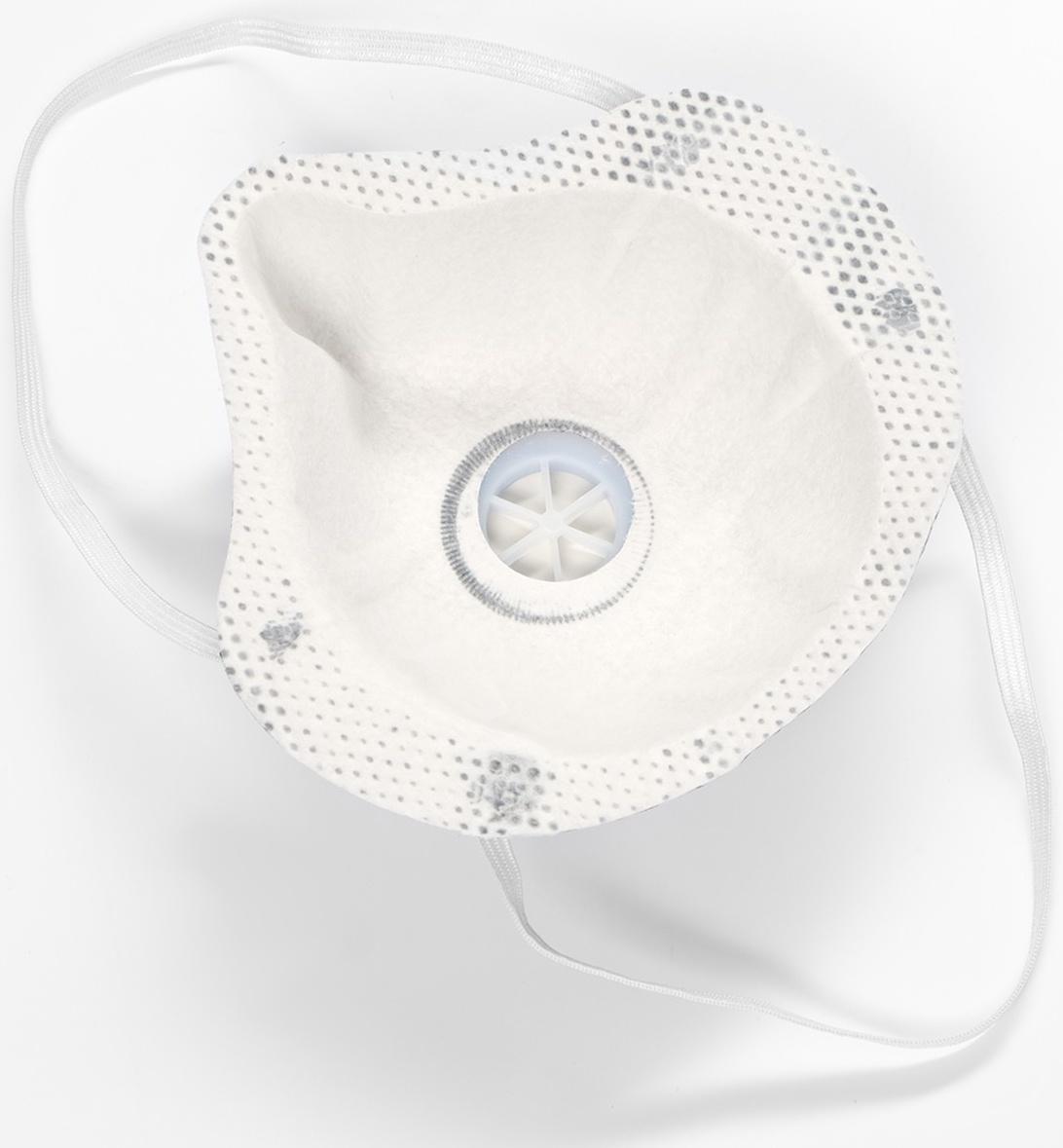 Полумаска фильтрующая, формованная с клапаном и угольным слоем, FFP1