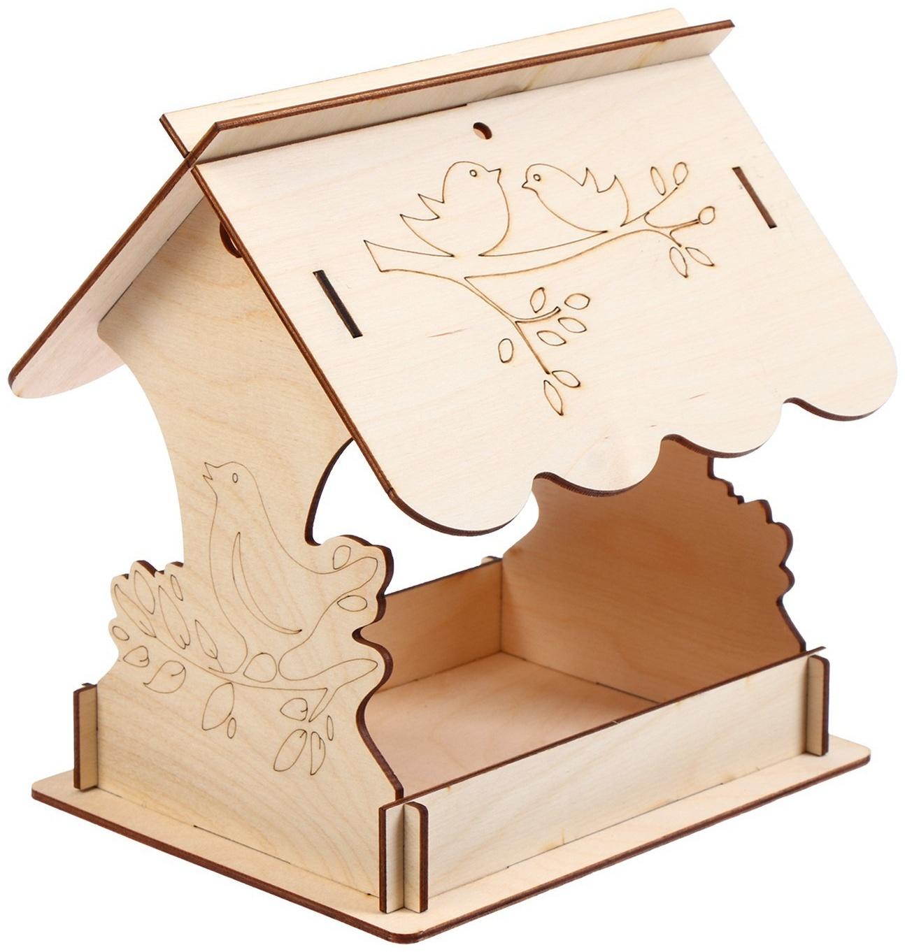 Кормушка для птиц «Птичка на ветке», 19 × 21 × 21 см