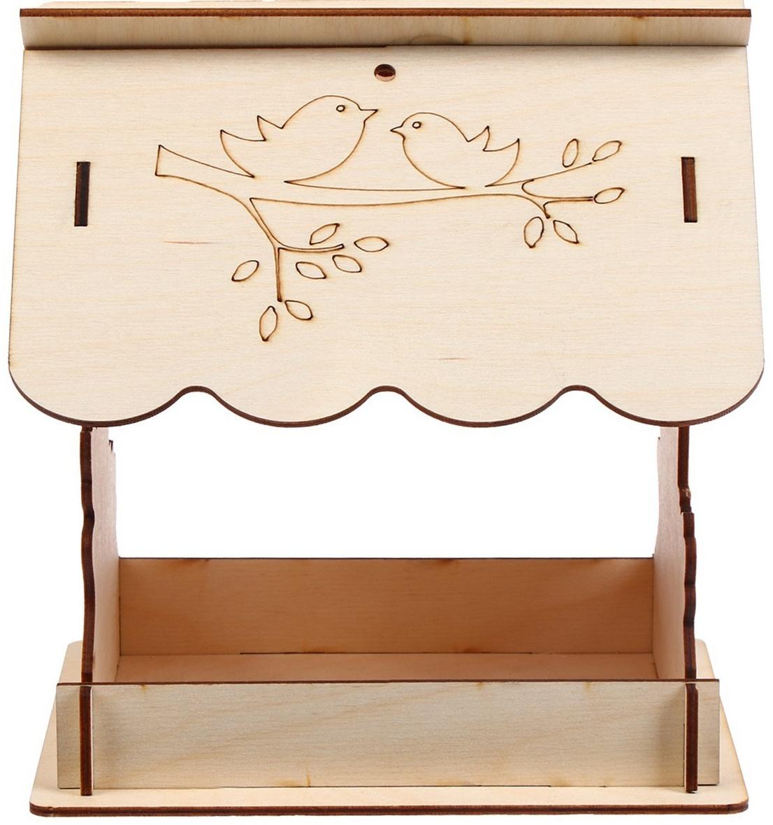 Кормушка для птиц «Птичка на ветке», 19 × 21 × 21 см