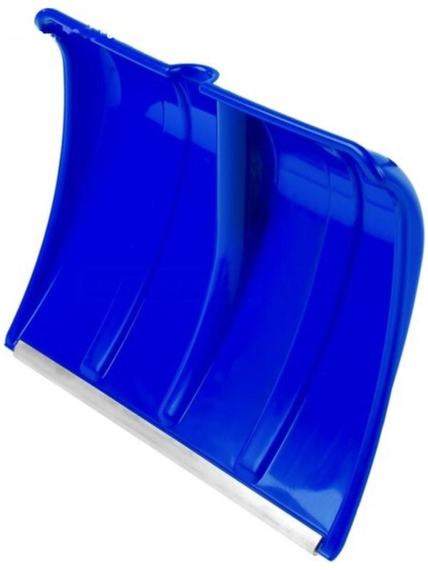 Ковш лопаты пластиковый, 500 × 375 мм, с алюминиевой планкой, без черенка, синий