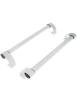 Ручка прямая, L=600 мм, офисная, металлическая, белая