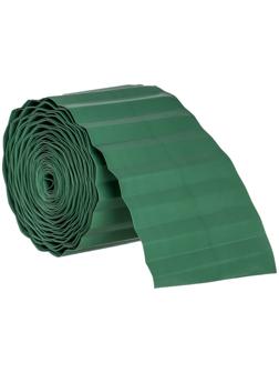 Лента бордюрная, 0.1 × 9 м, толщина 0,6 мм, пластиковая, зелёная