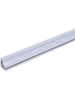 Плинтус потолочный пластиковый Серебро LS-71