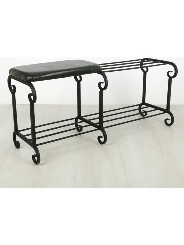 Обувница 2-х ярусная с сиденьем «Новый Стандарт», 90×32×40 см, цвет МИКС