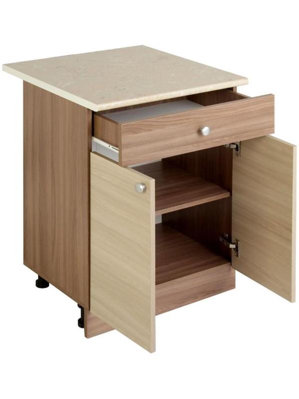 Шкаф напольный, 800 × 450 × 840, Ясень шимо темный/Ясень шимо светлый