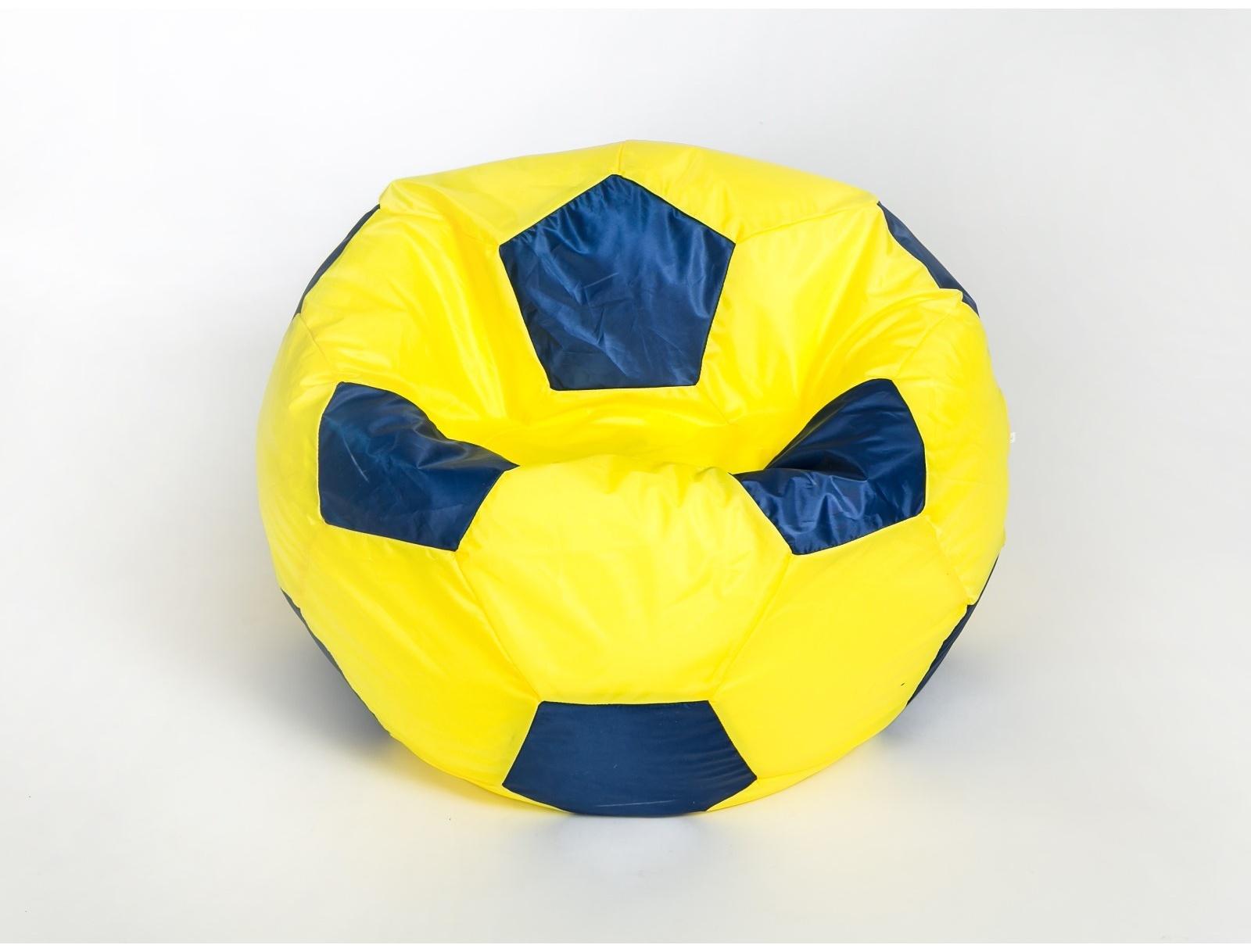Кресло-мешок «Мяч» малый, диаметр 70 см, цвет жёлто-синий, плащёвка