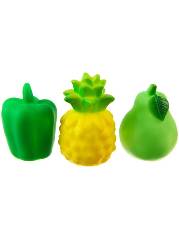 Набор игрушек для ванны «Овощи-Фрукты», с пищалкой, 6 шт, виды МИКС